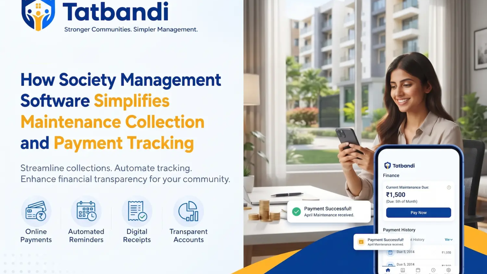 How Society Management Software Simplifies Maintenance Collection and Payment Tracking
